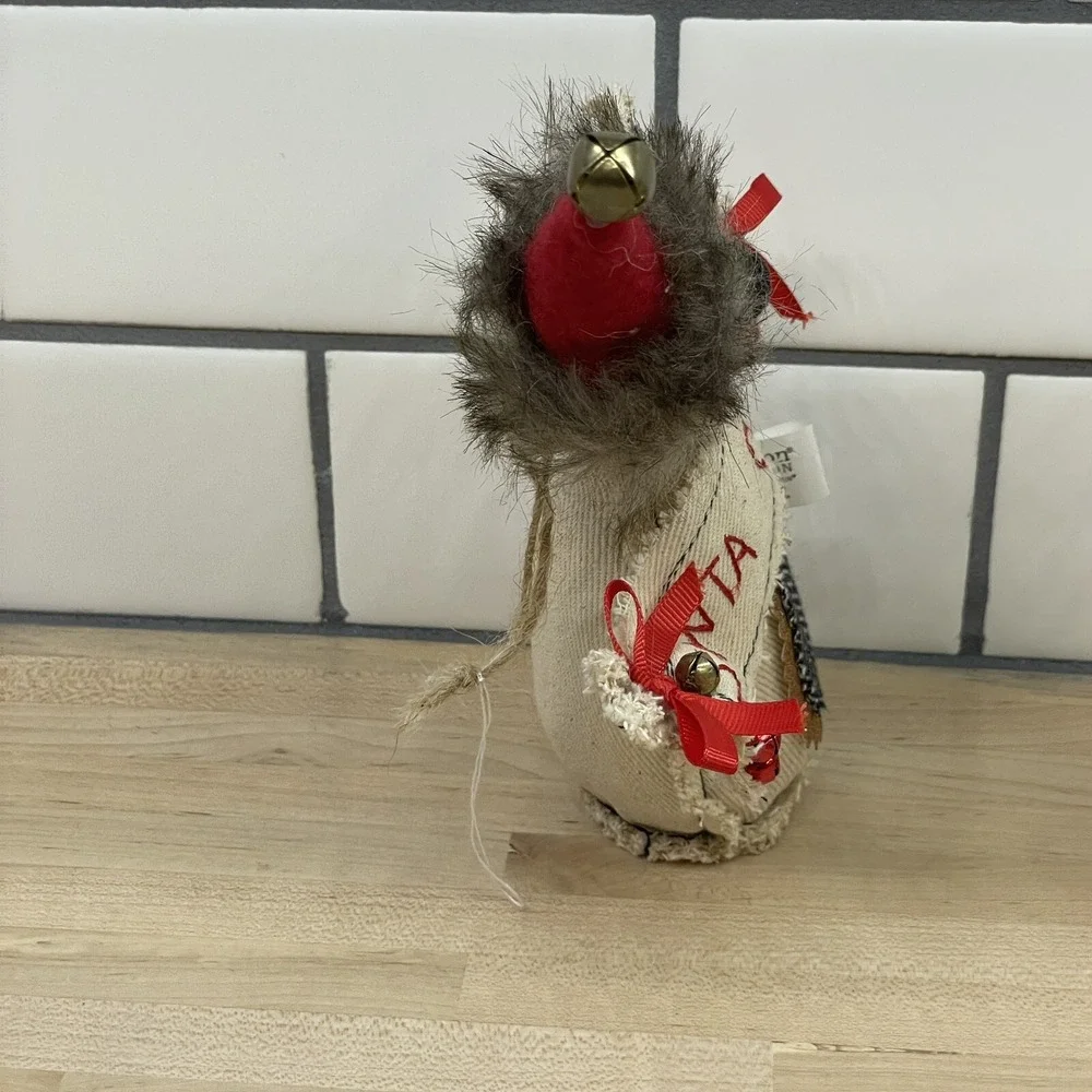Christmas Cat Decoration Burton+Burton SANTA‎ PAWS Primitive Fabric Cat Set Of 2